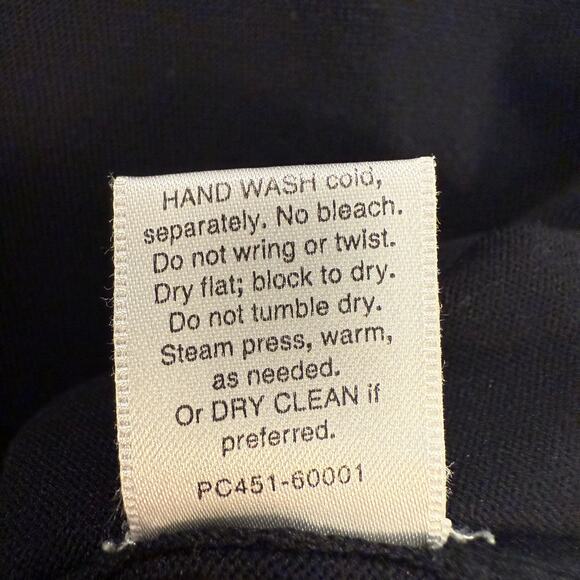 Vintage Pendleton Silk Top Petite Small Black Ruffled Collar - Picture 10 of 12